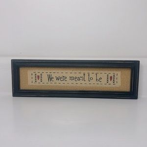 Home Decor 🖼️ "We were meant to be" Stitched Wall Art Sign Farmhouse Accent
